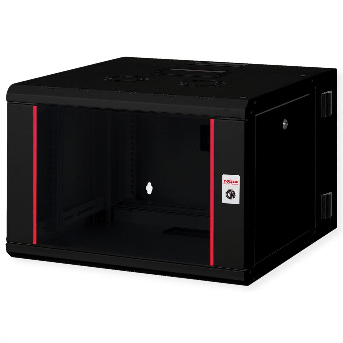 Roline 19-Zoll Wandgehuse Pro 7 He, 600x600 Bxt Zweiteilig Schwenkbar Schwarz