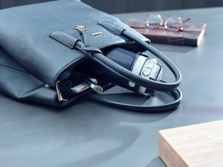 Leifheit 03247 Taza De Viaje 350 Ml Negro, Azul Acero Inoxidable