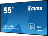 Iiyama Monitor Prolite 138.8cm 55" Le5541uhs-B1 16:9 3xhdmi+Usb Ips Retail Speditionsversand