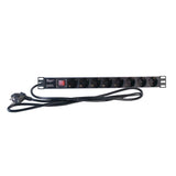 2lan Regleta 19" 8 Schukos Interruptor