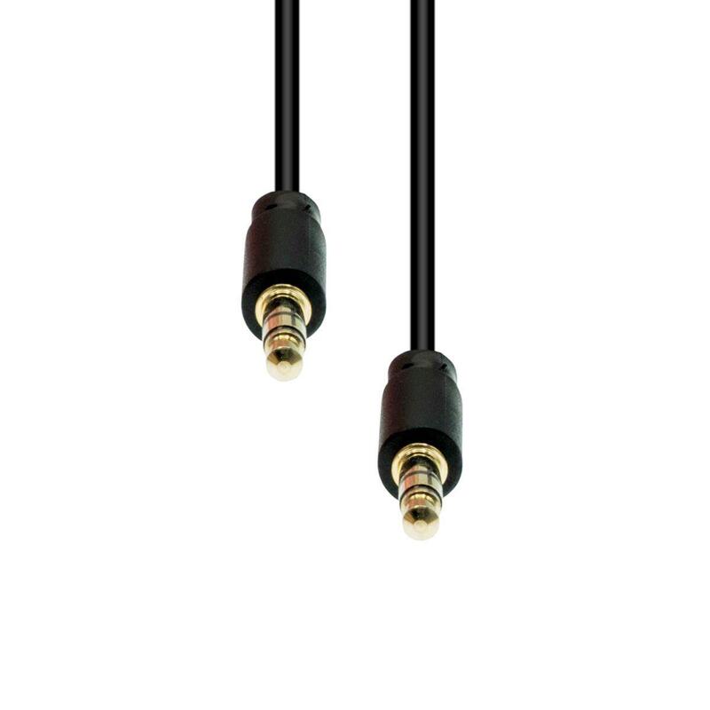 3-Pin Slim Cable M-M Black 2m
