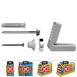 30 Bolsas Fijación Horizontal De Wc Mediante Angular De Nylon