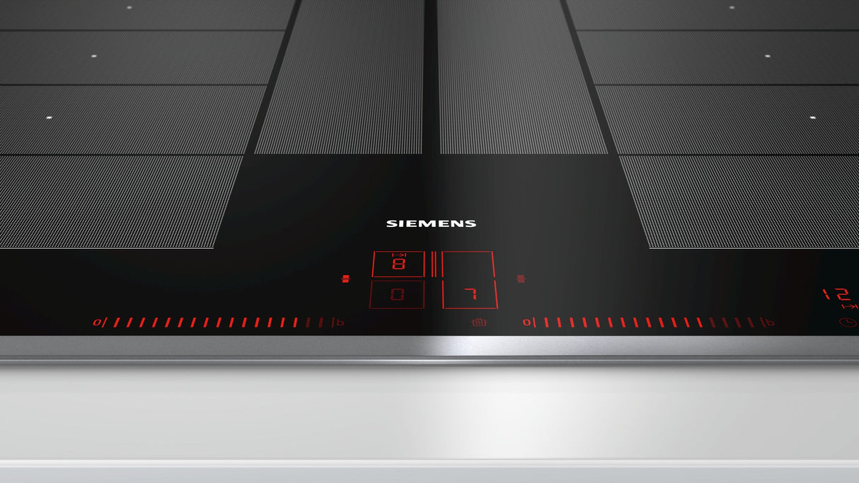 Placa Vitrocerámica Siemens Ex845lyc1e Hobs Negro, Acero Inoxidable Integrado Cerámico 4 Zona(S)