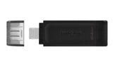 Pendrive Kingston 64gb Usb-C 3.2 Gen 1 Datatraveler 70 64gb, Usb 3.2 Gen 1, Usb C, 7 G