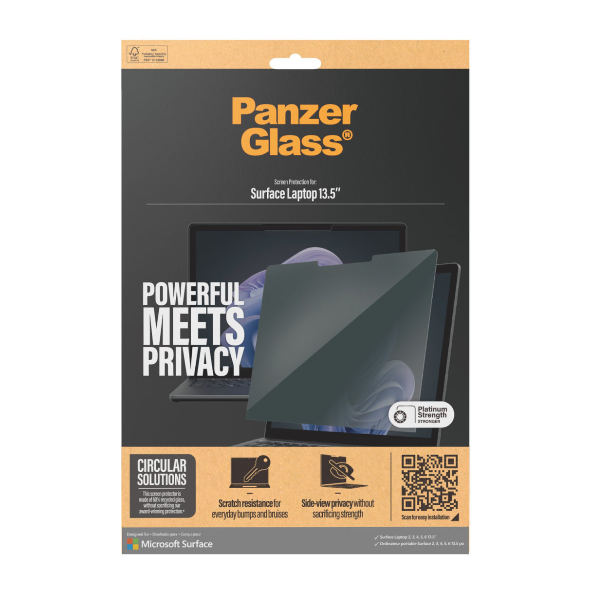 EAN 5715685006395 - PanzerGlass ® Privacy Filters Microsoft Surface Laptop 13.5'' | 6 | 5 | 4 | 3 | 2 Protector de pantalla 1 imagen 3