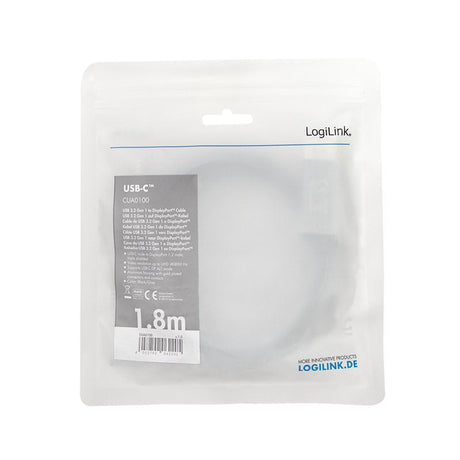 EAN 4052792062205 - LogiLink CUA0100 cambiador de género para cable DisplayPort USB 3.2 Gen1 Type-C Negro, Gris imagen 3