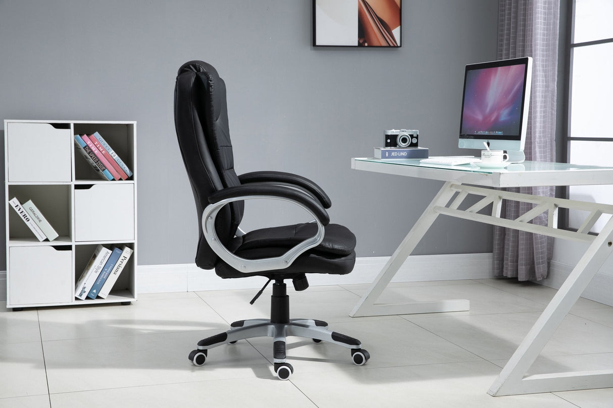 Silla  Activejet De Oficina Con Masaje, Calefactable Yk7304 Negro