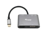Adaptador Usb-C 5in1 Hdmi 4k  Vga  Usb 3.0 Tipo A + Usb-C Carga 100w Equip 133483