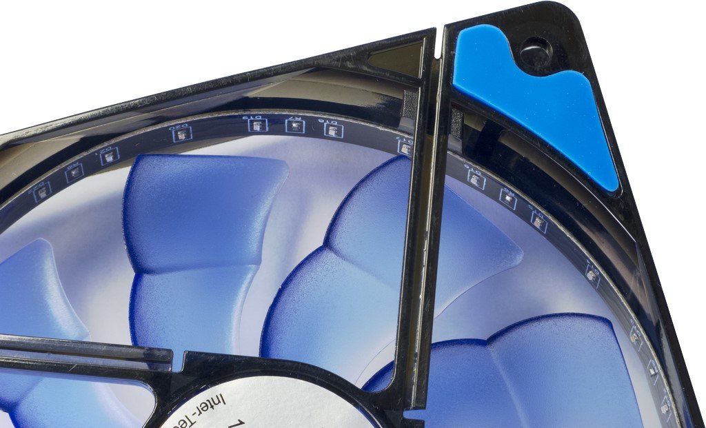 Inter-Tech L-12025 Carcasa Del Ordenador Ventilador 12 Cm Negro, Azul