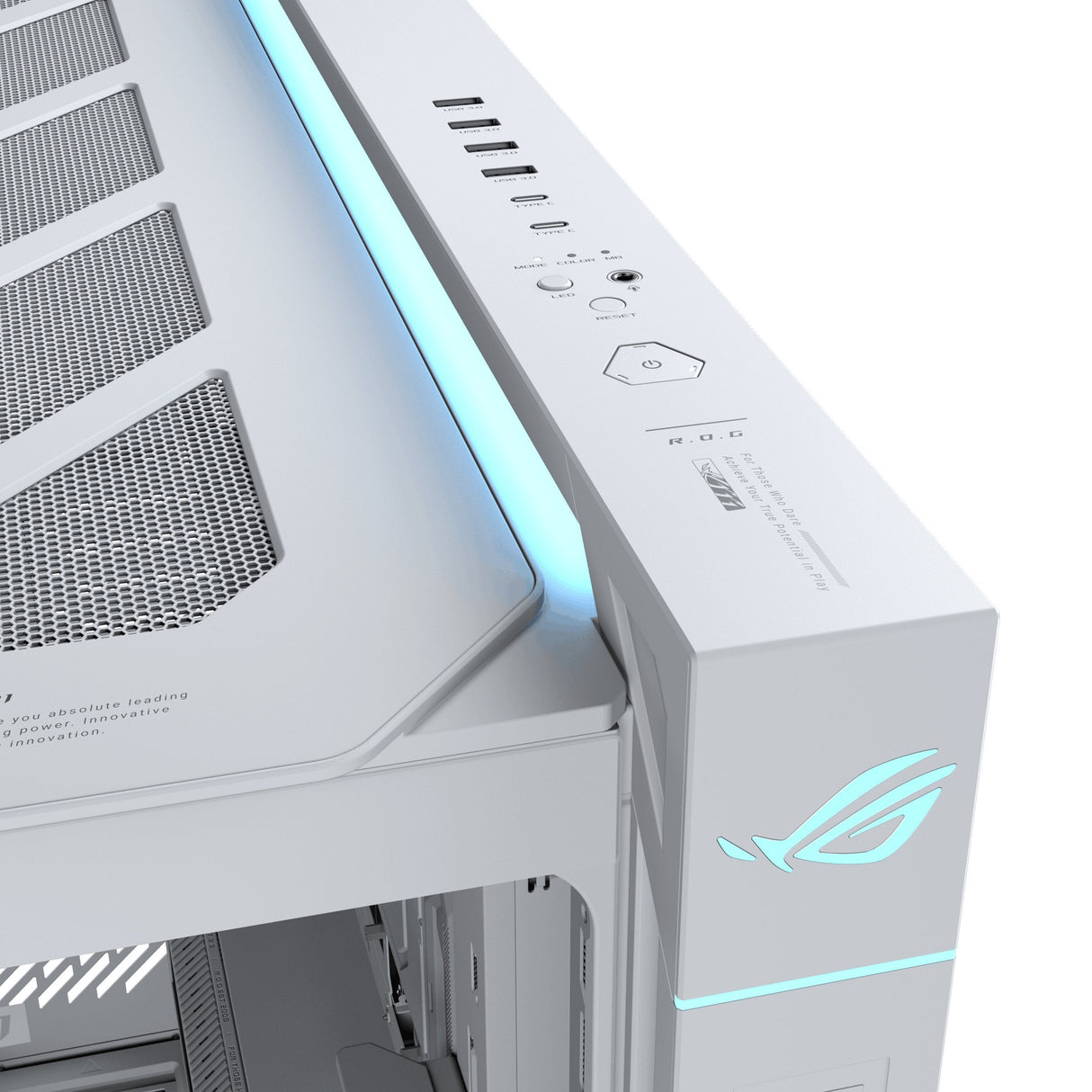 Asus Rog Cronox Gr801 Curve Tg Argb White Midi Tower Blanco