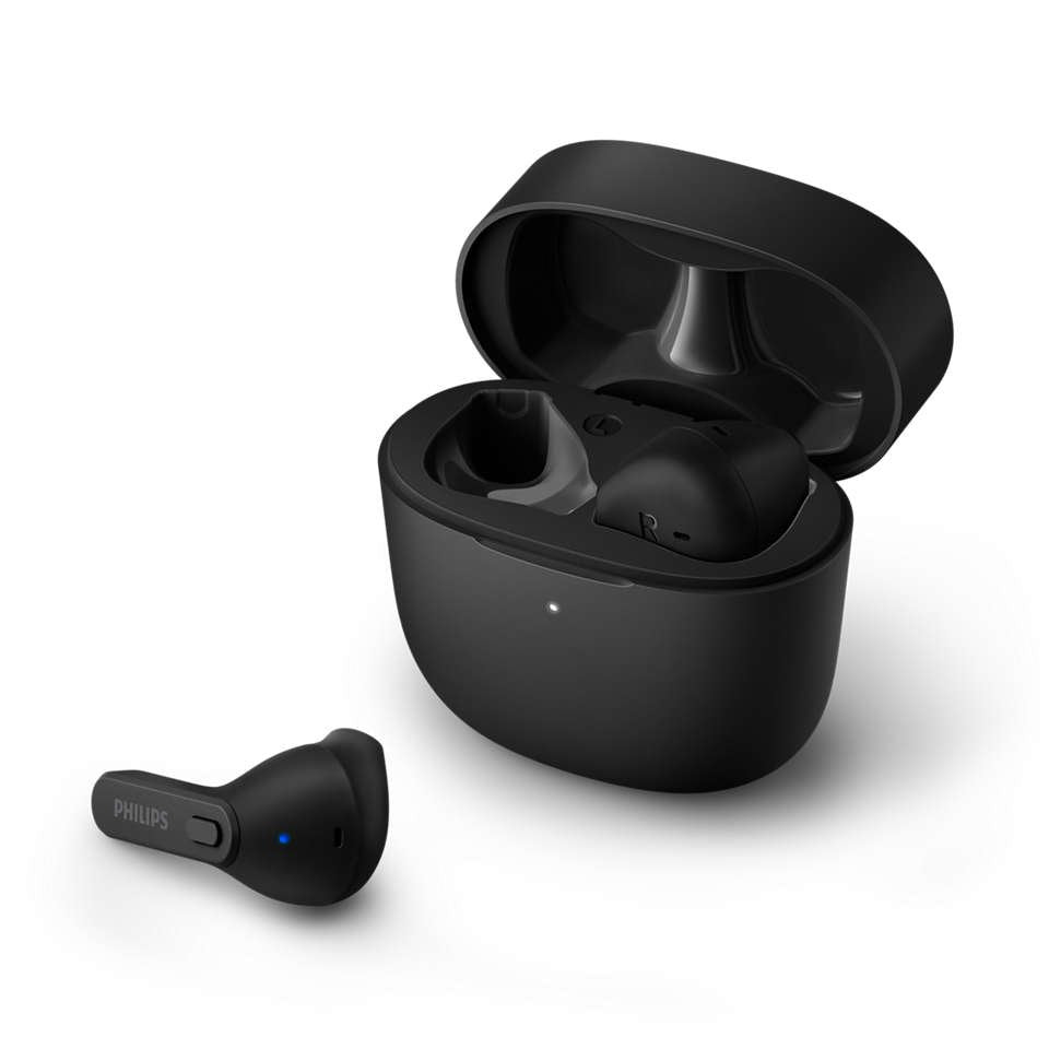 Auriculares Bluetooth Philips Tat2236 Con Estuche De Carga Autonomía 6h Negros