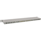Inline® 19" Patch Panel Cat.6a 0.5 U 24-Port, With Dust Projoection, Gris