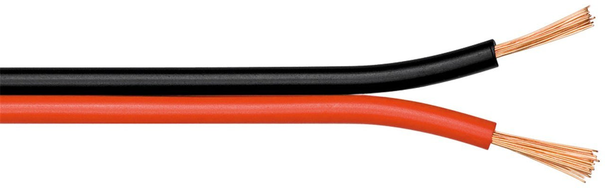 Bobina De  10 Metros Cable Altavoz Rojo-Negro 2x0,50mm Cobre Goobay