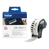 Brother Dk-22211,Blanco,Rodillo (2,9 Cm X 15,2 M) Etiquetas,Para Brother Ql-1050, 1060, 500, 550, 560, 570, 580, 650, 700, 710, 720, 820