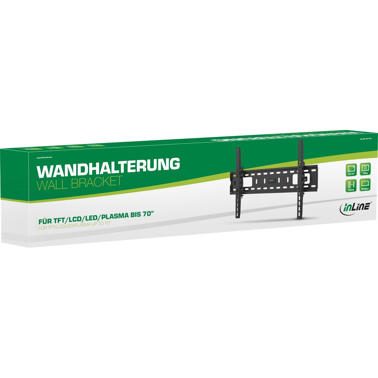 Soporte De Pared Inline Para Tft / Led / Plasma 81 - 178 Cm 32 - 70" Máx. 75 Kg