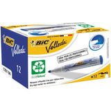 Velleda Marcador Pizarra Blanca Ecolutions 1701 Punta Redonda Azul Caja -12u-