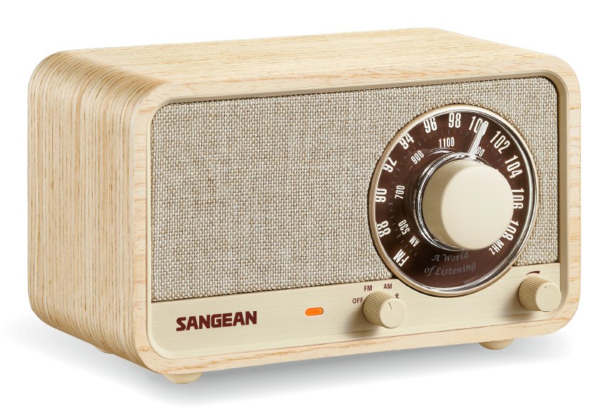 Sangean Wr-8 Fresno Blanco Radio Analógica De Madera Con Am Fm Bluetooth