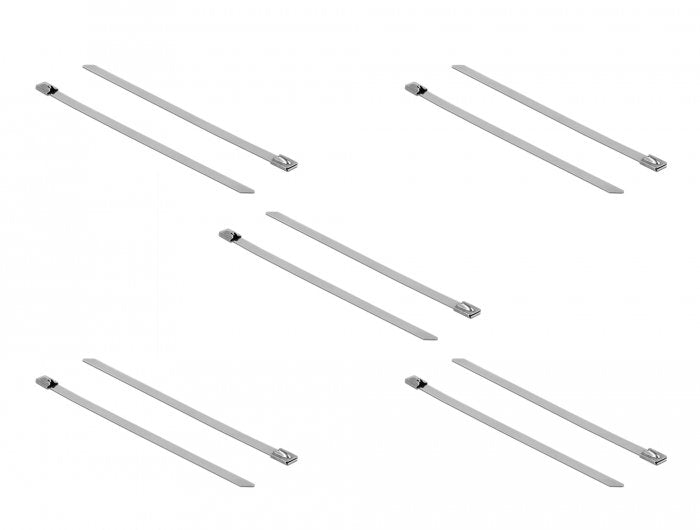 Delock Bridas De Acero Inoxidable L 400 X B 7,9 Mm 10 Piezas