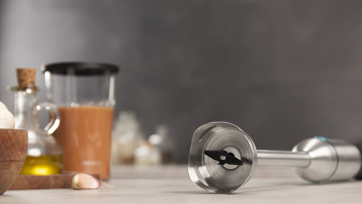 Cecotec Stabmixer Power Titannegro 1500 Xl, Mit Zubehörset (Edelstahl/Negro, 1.500 Watt, Mit Zerkleinerer, Spiralschneider, Kartoffelstampfer, Schneebesen) 4275