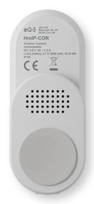 Homematic Ip Batería-Auenkamera (Hmip-Cor) (Wei Negro, 3mp, Wlan)