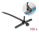Delock Kabelbinder Con Dübel L 150 X B 7,0 Mm Negro 100 Piezas