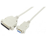 Cable Serie Null Modem Db9h-Db25m 2m