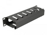 Delock 66843 Panel De Gestión De Cables De 10? Con Apertura 1u Negro