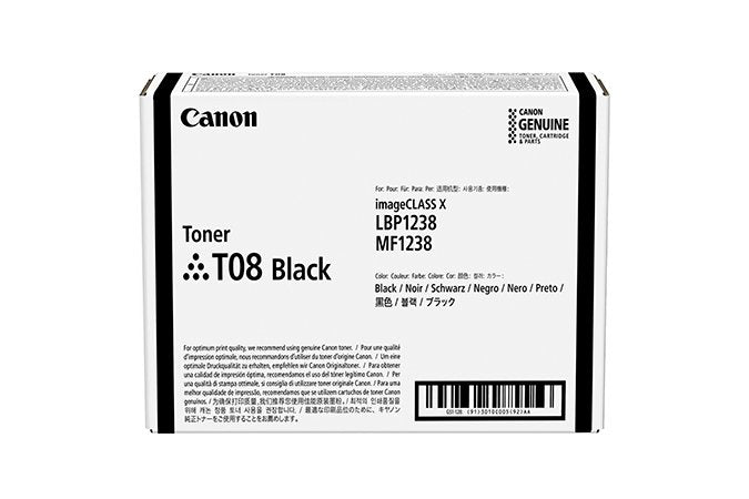 EAN 4549292161007 - Canon TONER T08 BLACK cartucho de tóner 1 pieza(s) Original Negro imagen 1