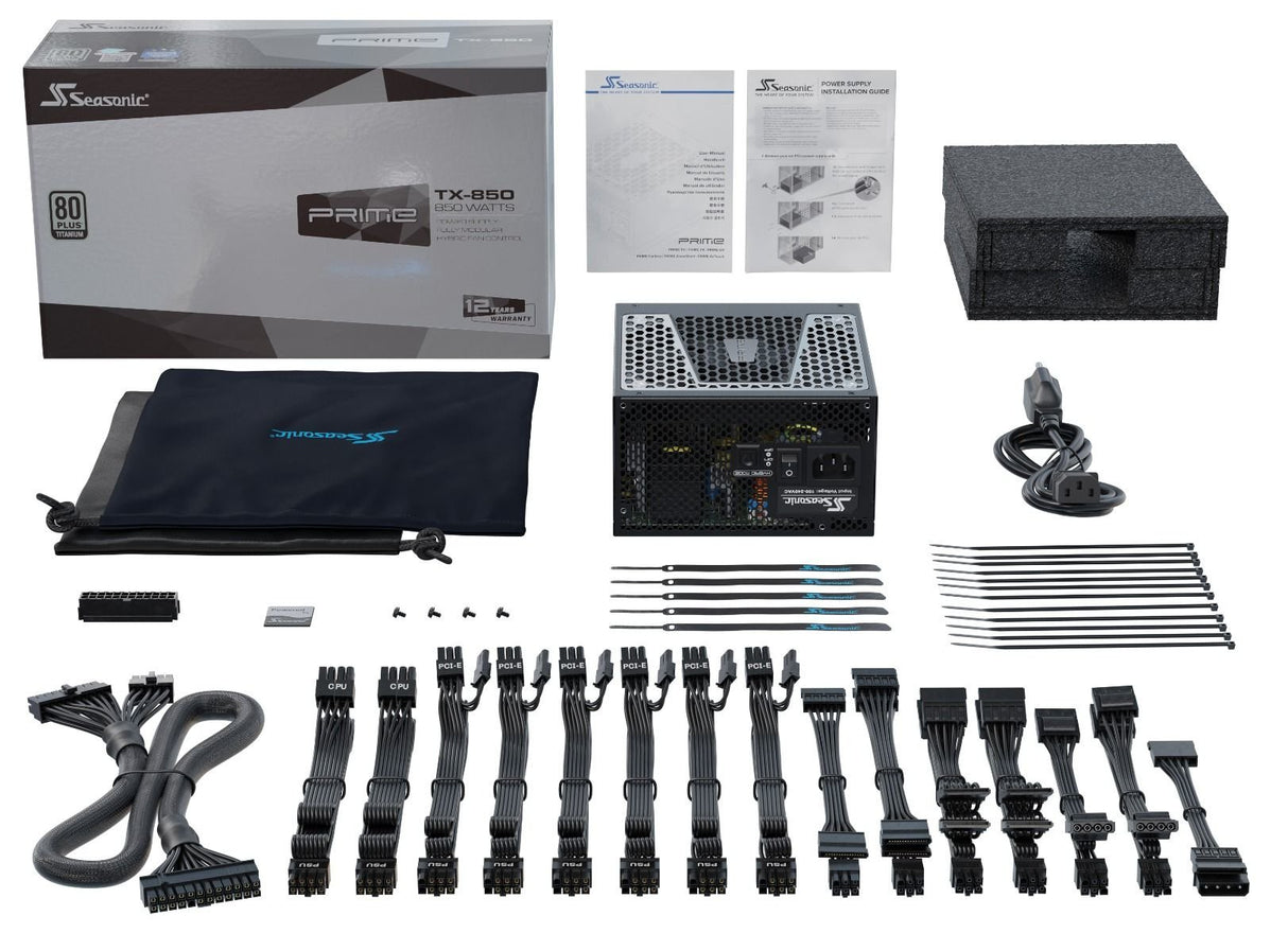 EAN 4711173874126 - Seasonic PRIME-TX-850 unidad de fuente de alimentación 850 W 20+4 pin ATX ATX Negro imagen 8