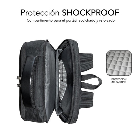 EAN 8436586742126 - SUBBLIM MOCHILA BUSINESS V2 AP 16'' NEGRO 40,6 cm (16") imagen 5