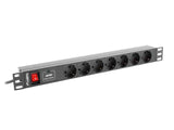 EAN 5901969414486 - Lanberg PDU-07F-0200-IEC-BK unidad de distribución de energía (PDU) 7 salidas AC 1U Negro imagen 2