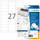 Direcciones Herma. Esquinas Redondas De Papel Mate De 67x30 Mm 540 Piezas.