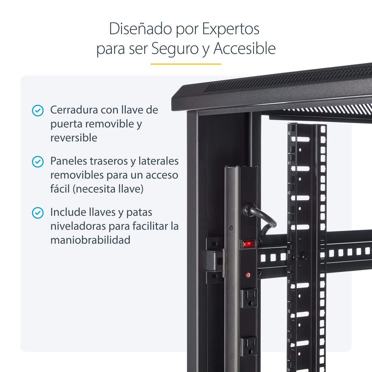 EAN 0065030871976 - StarTech.com RK4236BKB armario rack Rack o bastidor independiente Negro imagen 9