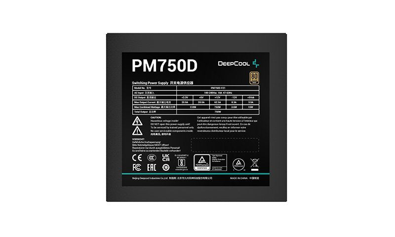 Fuente De Alimentacion Deepcool Atx 750w Pm750d Negro