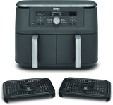 EAN 0622356322676 - Ninja DZ400EU freidora Doble 9,5 L Independiente 2470 W Freidora de aire caliente Gris imagen 7