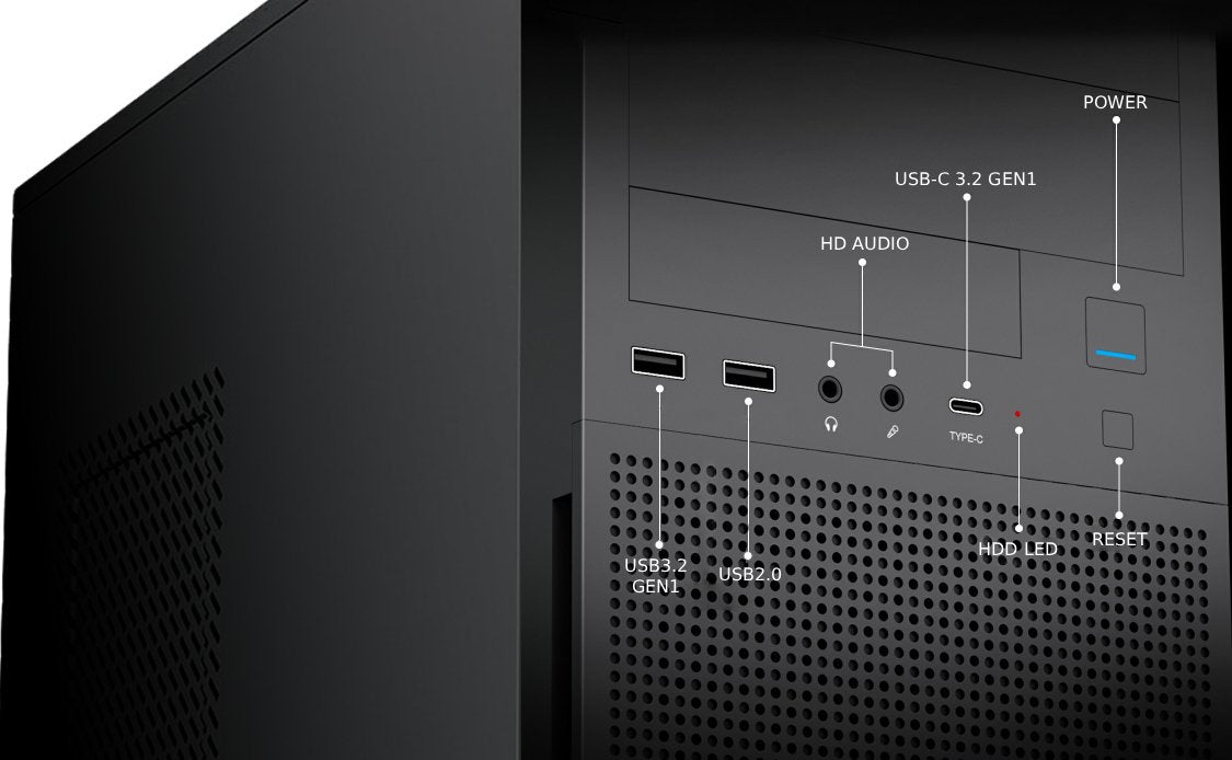 Caja Pc Atx Coolbox A780 Usbc 3.0 500w Bronze