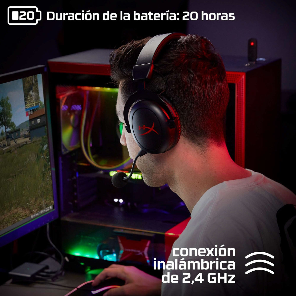 Auriculares Hyperx Cloud Core Inalámbrico Negro, Stucture Aluminium, Son Spatial
