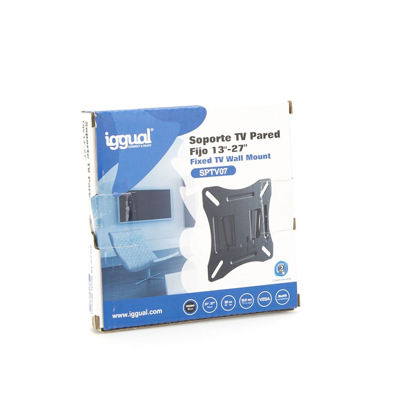 Iggual Soporte Pared Fijo Tv Y Monitor 13-27"  30kg Vesa 75x75mm /100x100mm