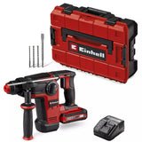 Taladro Einhell  Percutor Inalámbrico Profesional Tp-Hd 18/28 Li Bl+4, 18 Voltios Rojo/Negro, Batería De Iones De Litio 3,0 Ah, Juego De Accesorios De 4 Piezas, Estuche Electrónico S 4514274