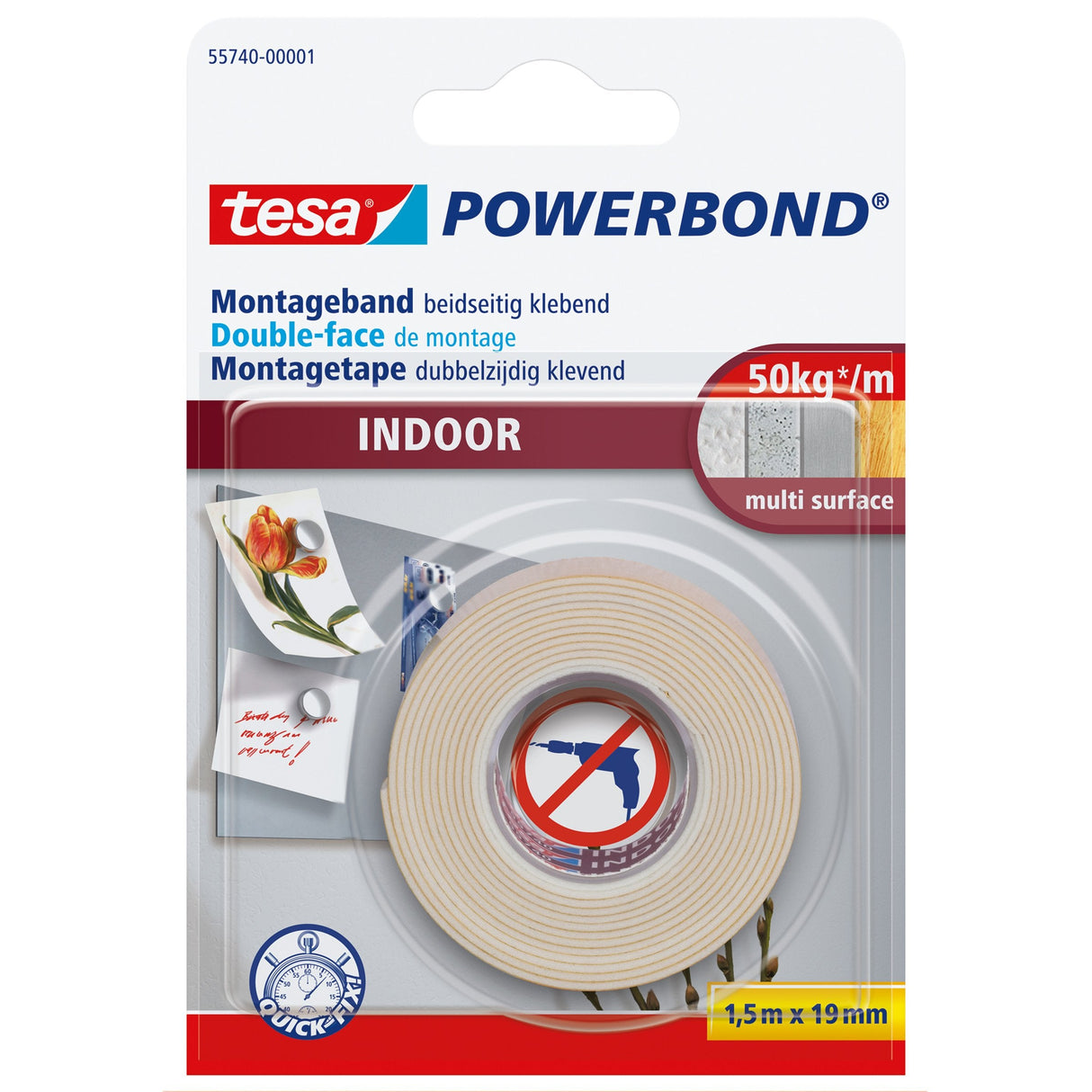 Tesa Powerbond Indoor 1,5 M Cinta De Montaje