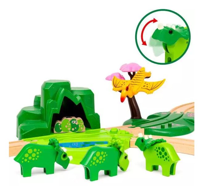 Set De Dinosaur Dinosaur Dinosaur De Brio World, Ferrocarril 63610400