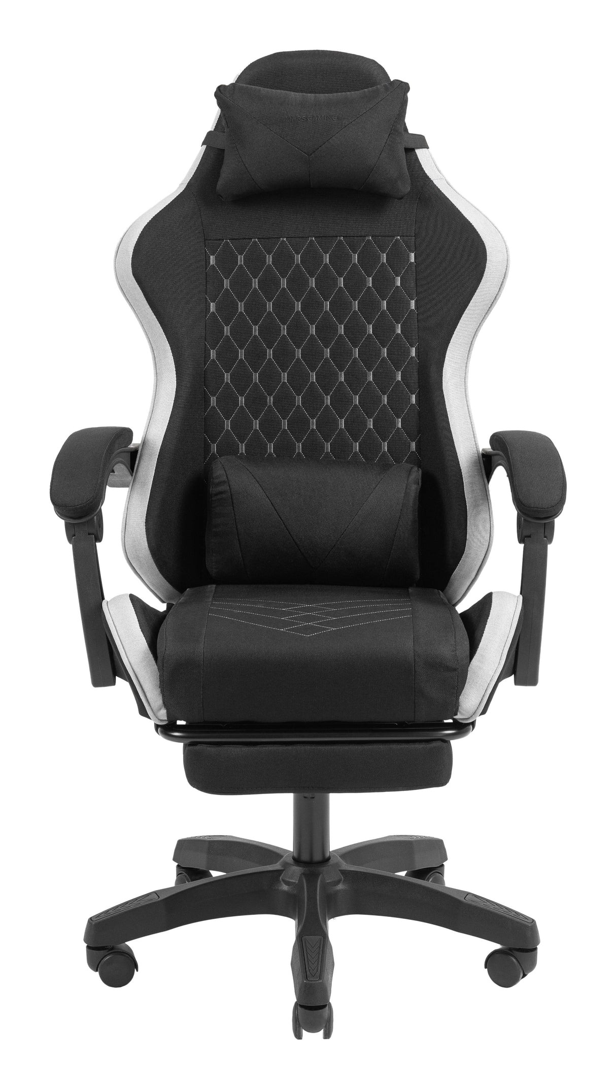 Silla Gamer Mars Gaming Mgcxfgrbl Negra Y Blanca Reclinable Reposabrazo Ajustable Reposapies Cojines