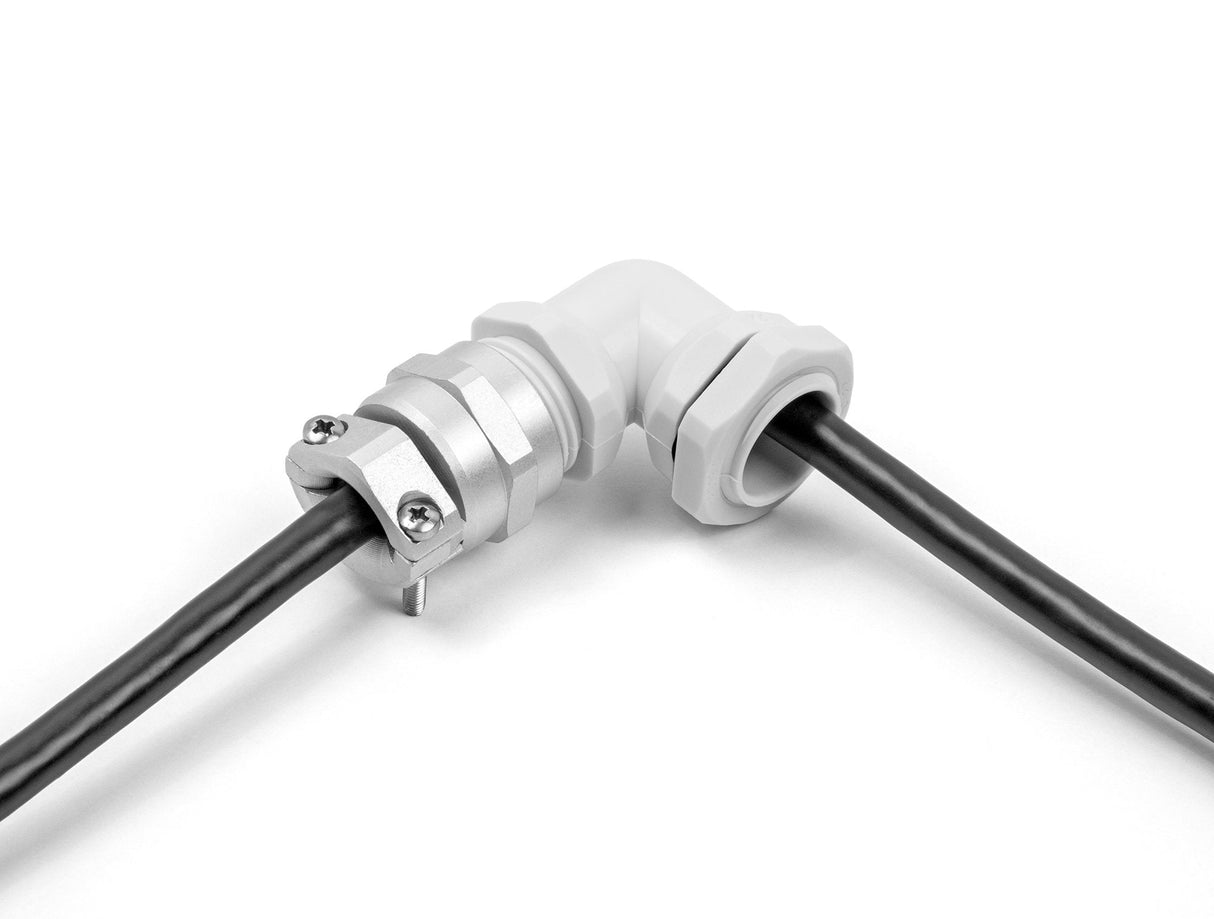 Delock 60598 Prensaestopas Con Alivio De Tensión Y Protección Contra La Flexión Ángulo De 90 ° Pg16 Gris