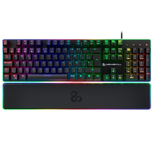 Teclado Español  Gaming Newskill  Gungnyr Ns-Kb-Gungnyr-Gat-Red