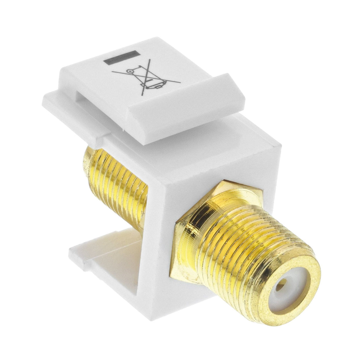 Adaptador Keystone Para Cable De Satélite, 2x Conectores F, Blanco