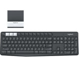 Teclado Alemán Logitech K375s Multi-Device Wireless Combo Rf Wireless + Bluetooth Qwertz Grafito, Blanco