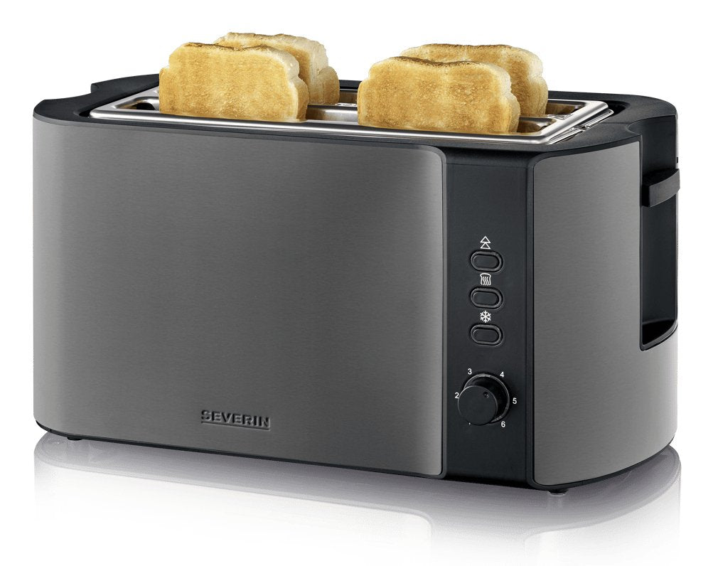 Severin At 9341  Dark Inox Langschlitztoaster