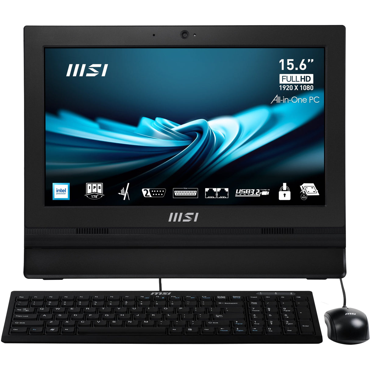 Msi Pro Ap162t Adl-025xfr Intel® N N100 39,6 Cm (15.6) 1920 X 1080 Pixels Pantalla Táctil Pc All-In-One 4 Go Ddr4-Sdram 256 Go Ssd Wi-Fi 6 (802.11ax) Negro