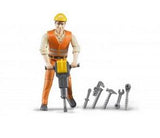 Figura Bruder Trabajador De La Construcción Con Accesorios 60020