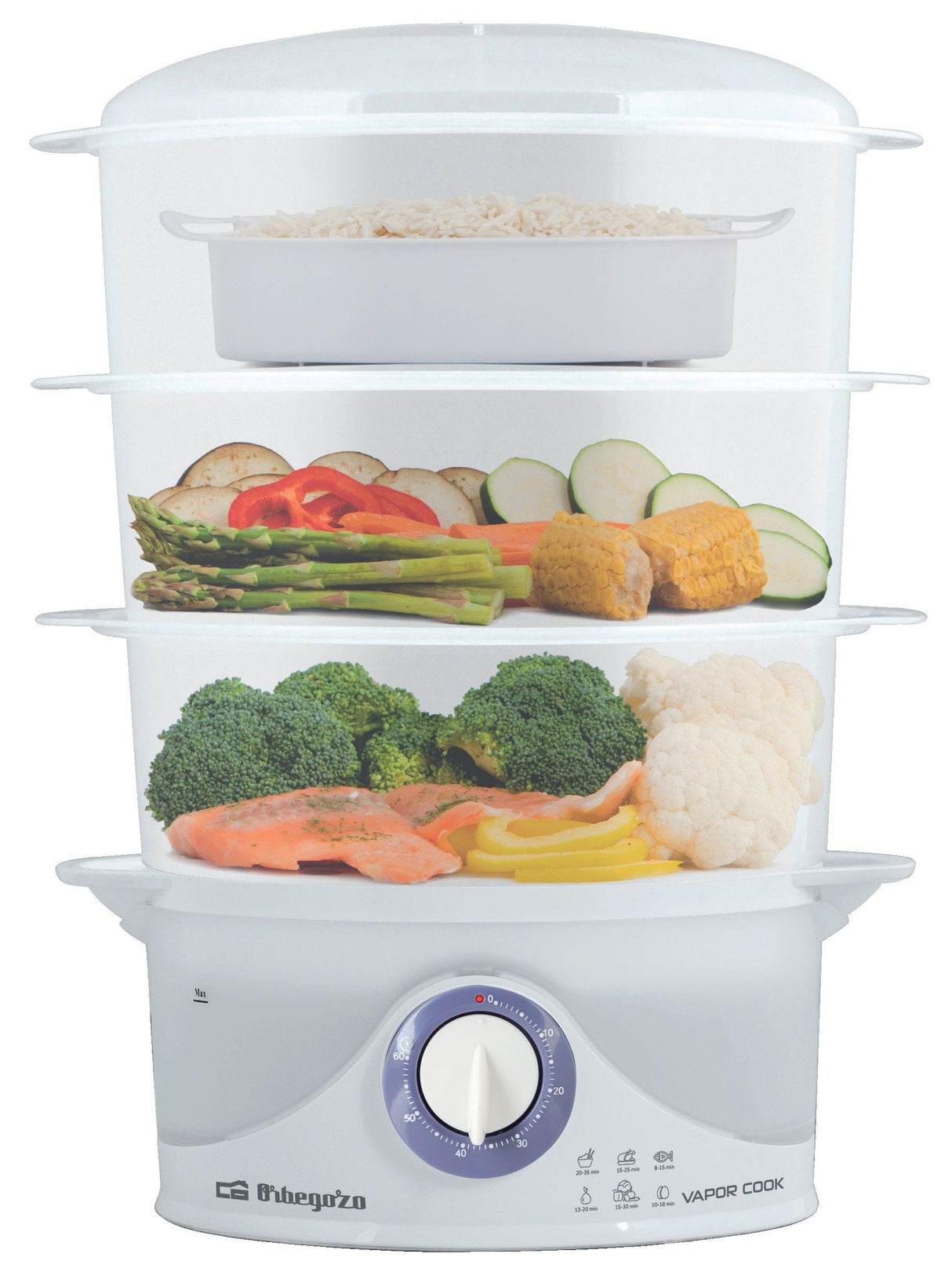 EAN 8436044535499 - Orbegozo CO 4015 vaporizador 3 cesta(s) Encimera 800 W Blanco imagen 1
